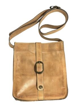 Patricia Nash "Venezia" Tan Leather Crossbody Bag